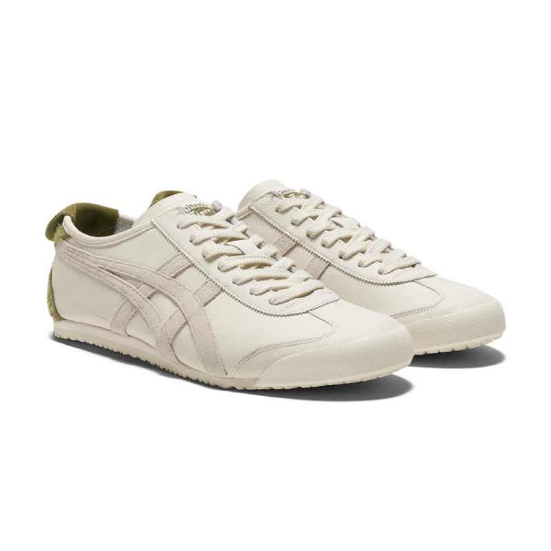 Cream / Green Women's Onitsuka Tiger Mexico 66 Online India | W8C-0148