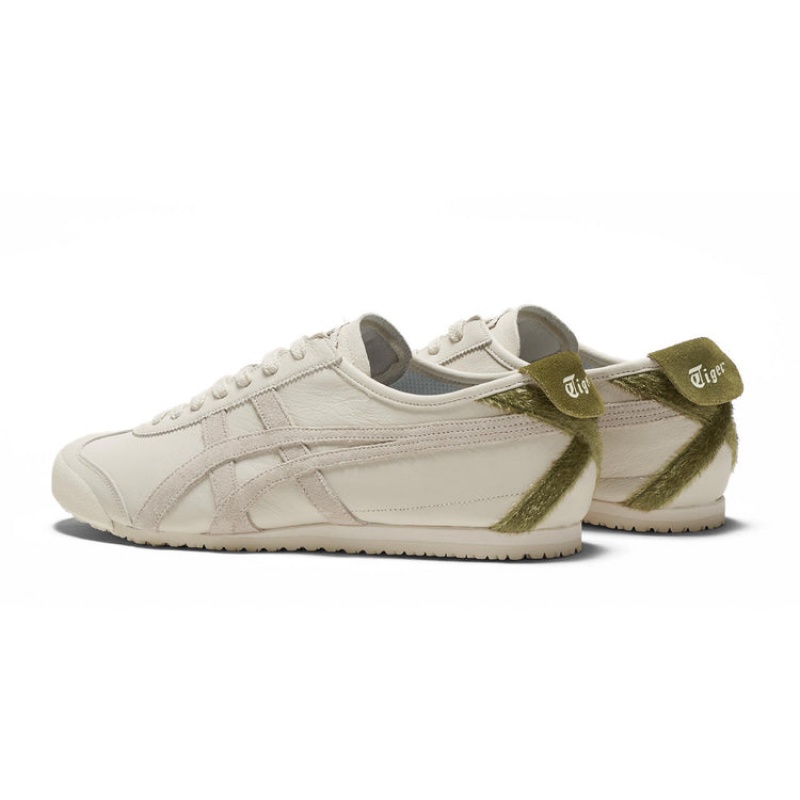 Cream / Green Women's Onitsuka Tiger Mexico 66 Online India | W8C-0148