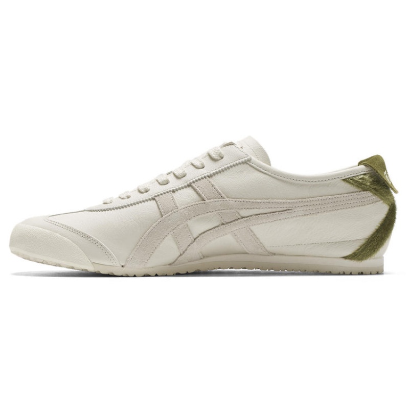 Cream / Green Women's Onitsuka Tiger Mexico 66 Online India | W8C-0148