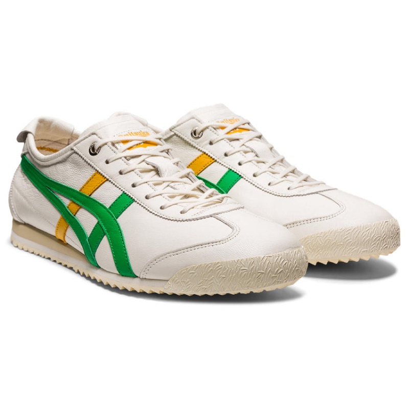 Cream / Green Women's Onitsuka Tiger Mexico 66 SD Online India | A3J-1535