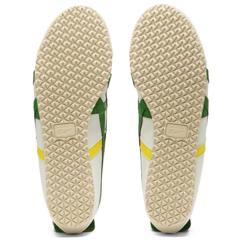 Cream / Green Women's Onitsuka Tiger Mexico 66 Slip-on Online India | Q3N-2461