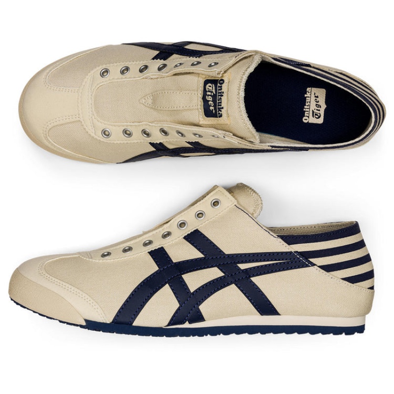 Cream / Navy Women's Onitsuka Tiger Paraty Mexico 66 Paraty Online India | H7V-0654