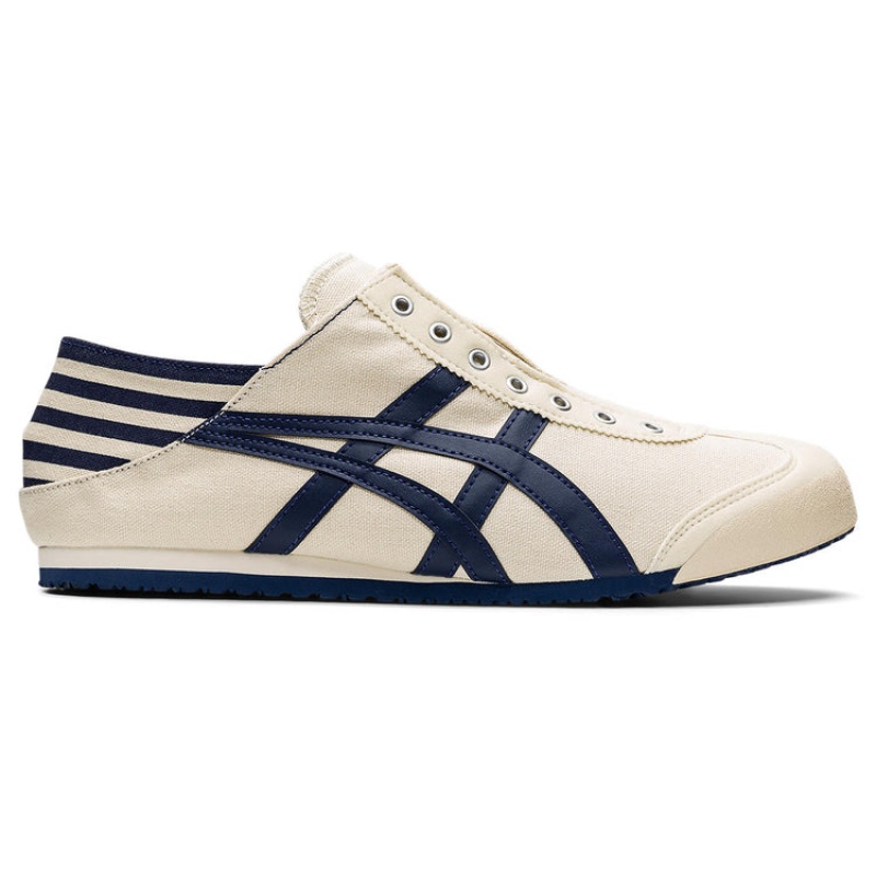 Cream / Navy Women\'s Onitsuka Tiger Paraty Mexico 66 Paraty Online India | H7V-0654