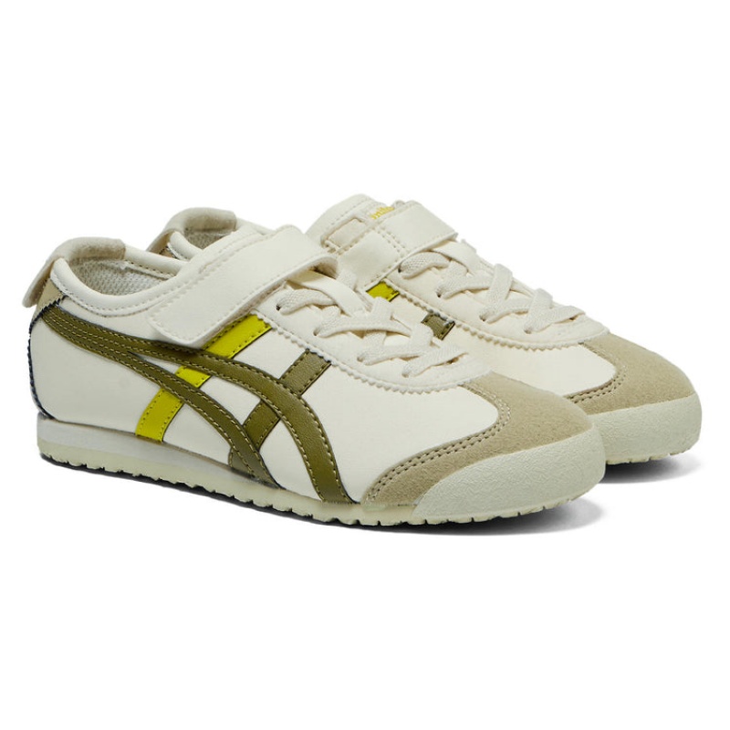 Cream / Olive Kids' Onitsuka Tiger Mexico 66 Online India | U0U-3058