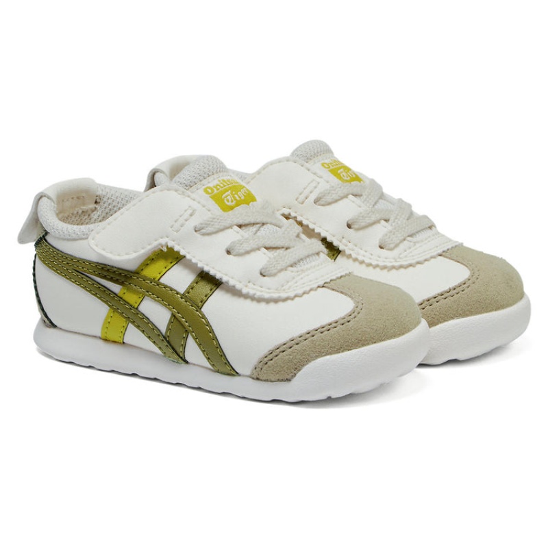 Cream / Olive Kids' Onitsuka Tiger Mexico 66 Online India | E8S-5690