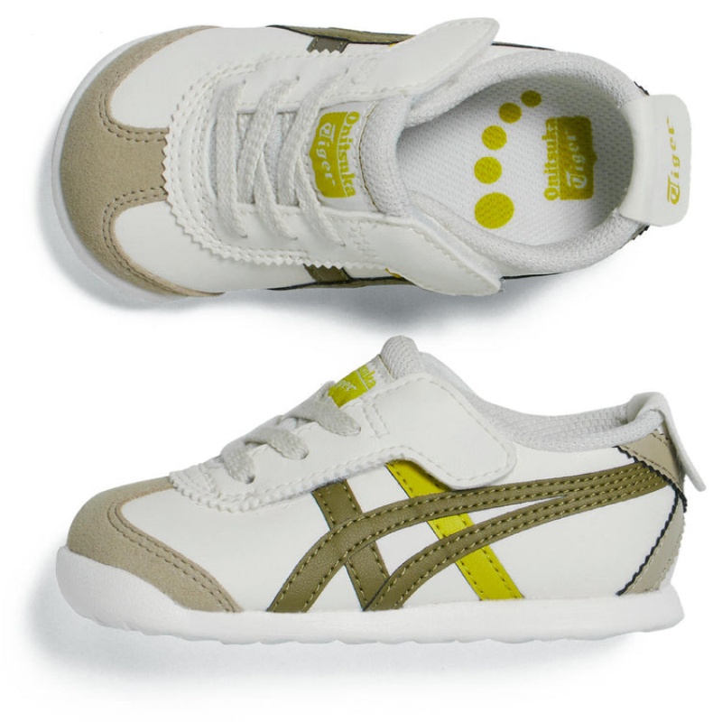 Cream / Olive Kids' Onitsuka Tiger Mexico 66 Online India | E8S-5690