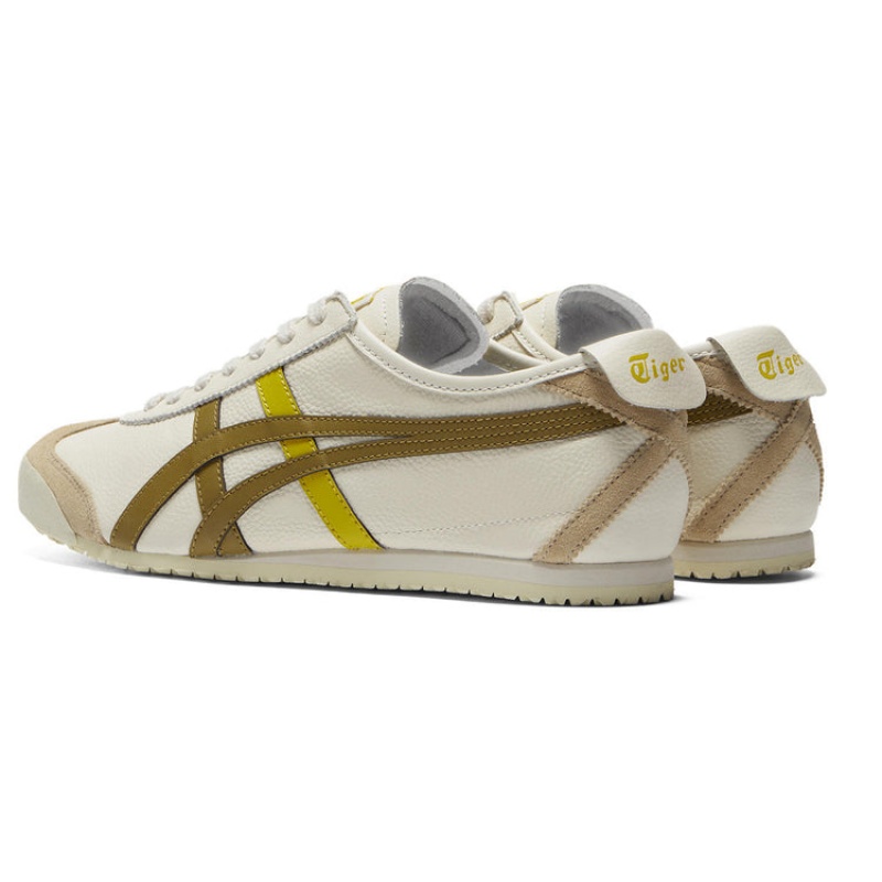 Cream / Olive Women's Onitsuka Tiger Mexico 66 Online India | S0A-1574