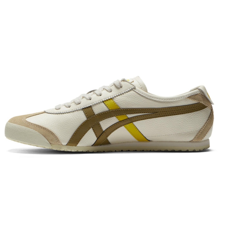 Cream / Olive Women's Onitsuka Tiger Mexico 66 Online India | S0A-1574