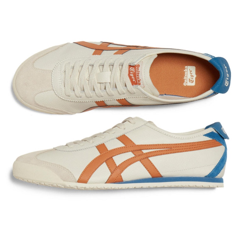 Cream / Orange Men's Onitsuka Tiger Mexico 66 Online India | M8H-0959