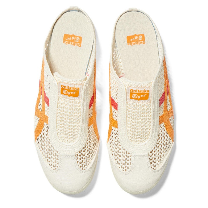 Cream / Orange Men's Onitsuka Tiger Sabot Mexico 66 Online India | M9W-9425