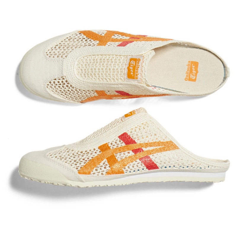 Cream / Orange Men's Onitsuka Tiger Sabot Mexico 66 Online India | M9W-9425