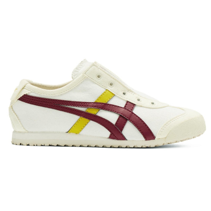 Cream / Red Kids\' Onitsuka Tiger Mexico 66 Slip-on Online India | O7X-7340