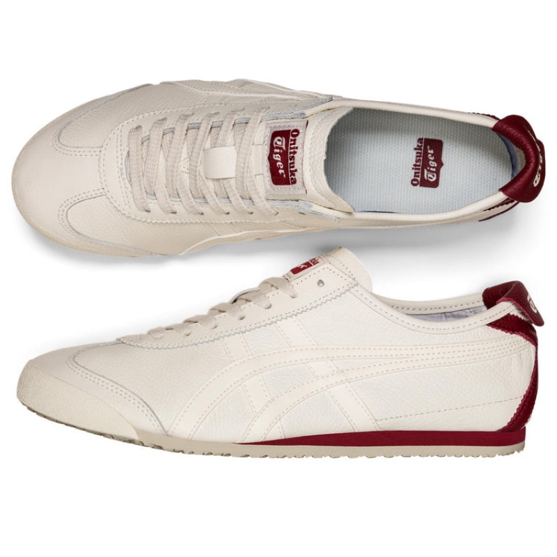 Cream / Red Men's Onitsuka Tiger Mexico 66 Online India | L3L-4999