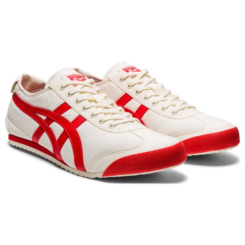 Cream / Red Women's Onitsuka Tiger Mexico 66 Online India | O6Z-1555