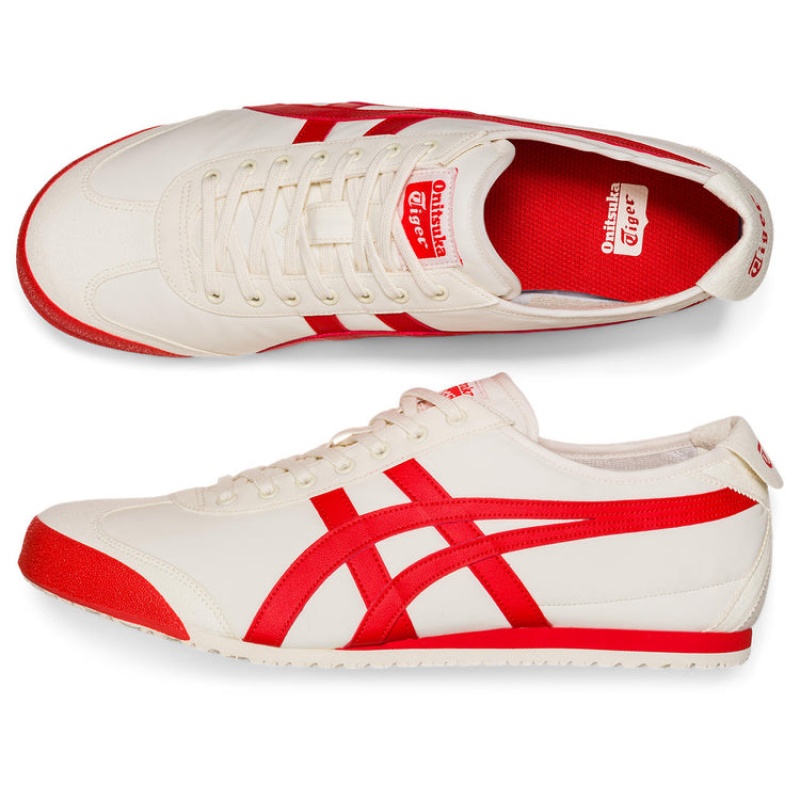 Cream / Red Women's Onitsuka Tiger Mexico 66 Online India | O6Z-1555