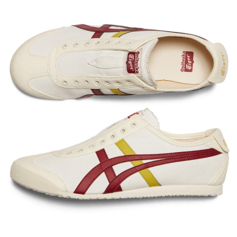 Cream / Red Women's Onitsuka Tiger Mexico 66 Slip-on Online India | S3Z-1237