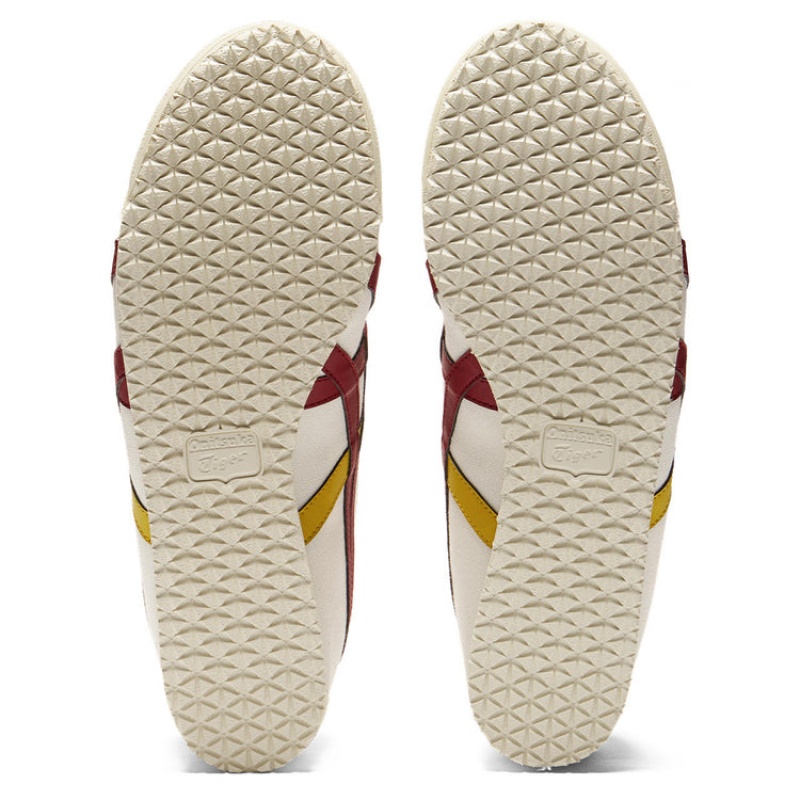 Cream / Red Women's Onitsuka Tiger Mexico 66 Slip-on Online India | S3Z-1237