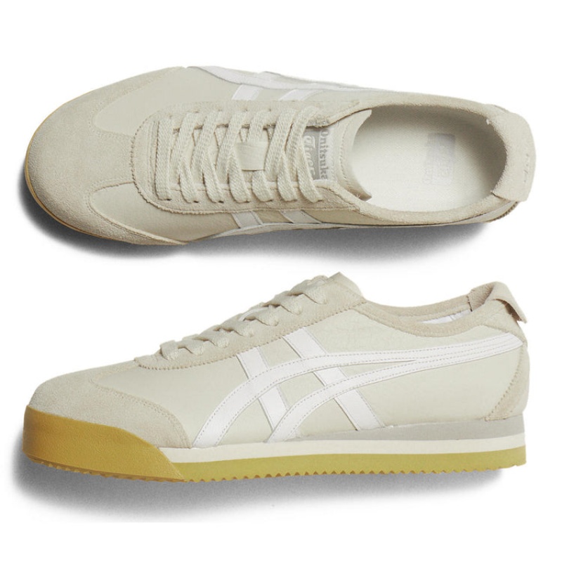 Cream / White Men's Onitsuka Tiger Pf Mexico 66 SD Online India | T2G-0430