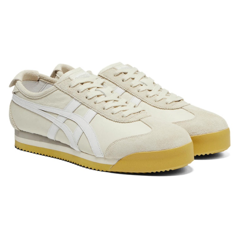 Cream / White Women's Onitsuka Tiger Pf Mexico 66 SD Online India | S2P-3286