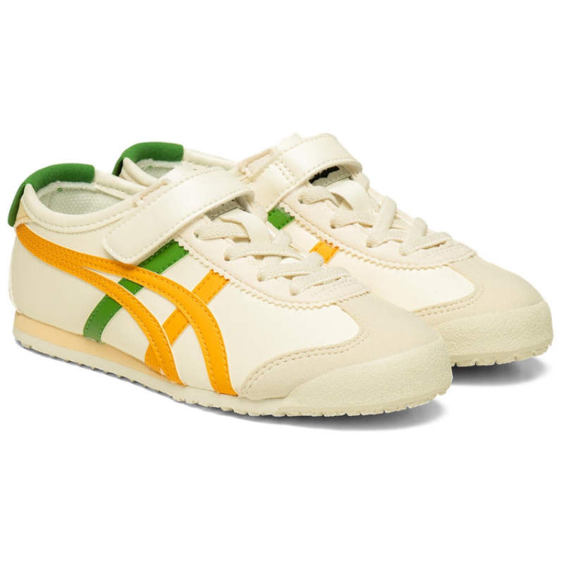 Cream / Yellow Kids' Onitsuka Tiger Mexico 66 Online India | N2K-3295