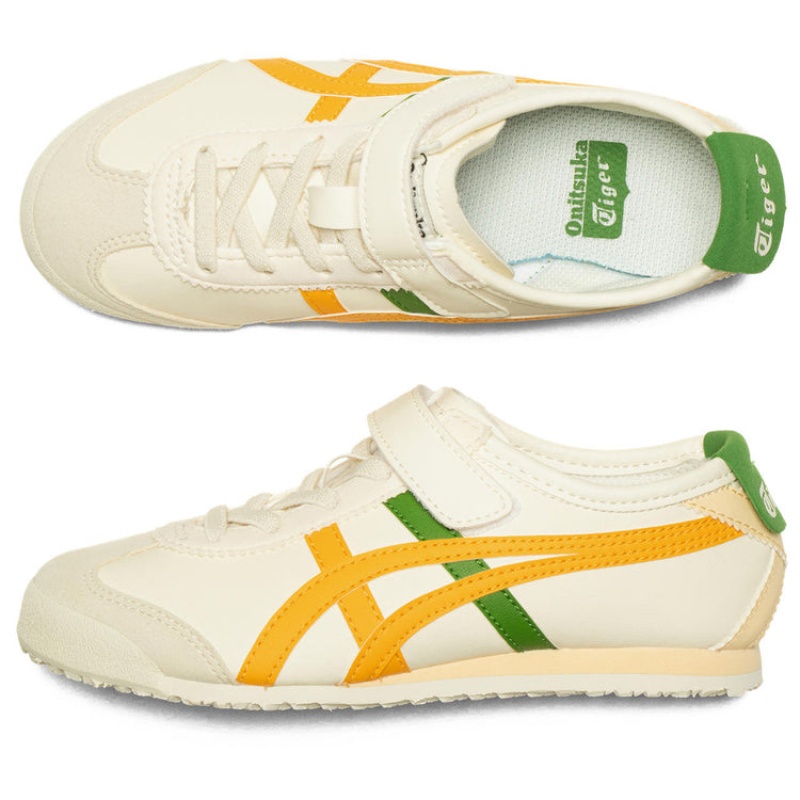 Cream / Yellow Kids' Onitsuka Tiger Mexico 66 Online India | N2K-3295