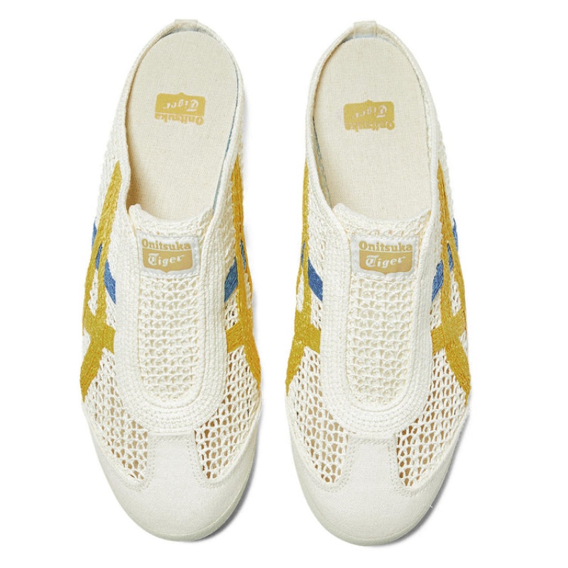 Cream / Yellow Women's Onitsuka Tiger Sabot Mexico 66 Online India | D0G-6000