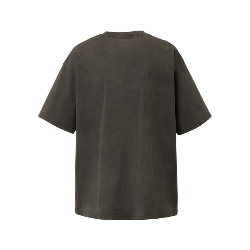 Dark Grey Men's Onitsuka Tiger Graphic T Shirts Online India | Q9E-2185