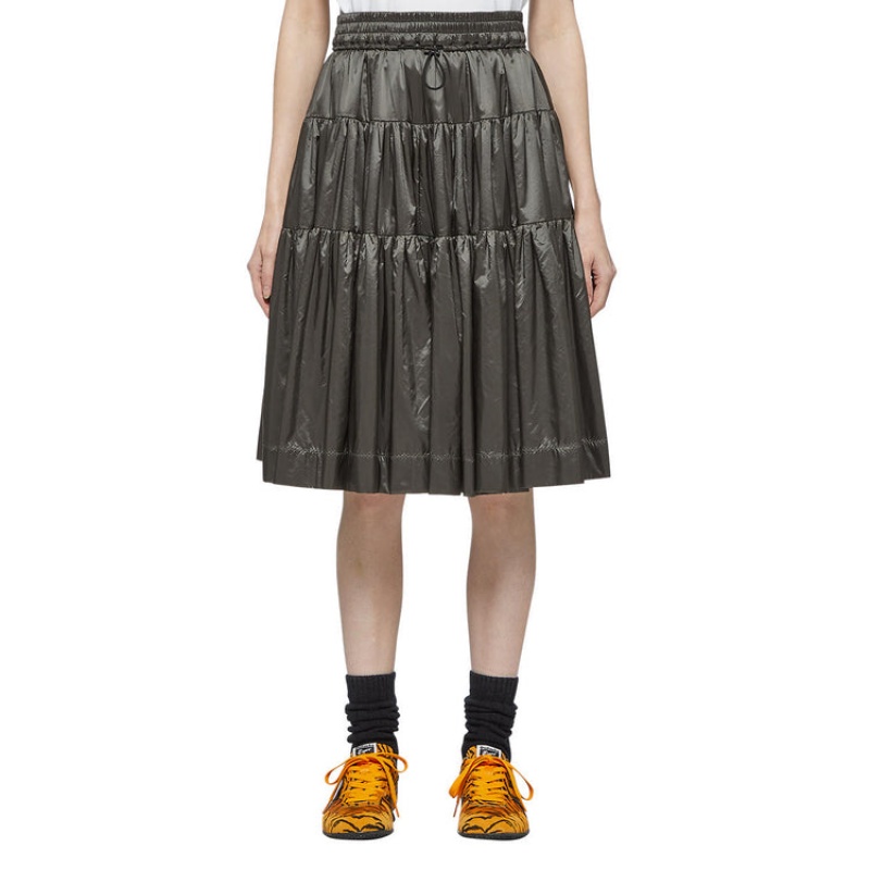 Dark Grey Women's Onitsuka Tiger WS Long Skirts Online India | W9Q-4069