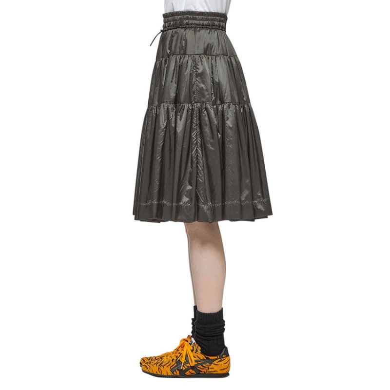 Dark Grey Women's Onitsuka Tiger WS Long Skirts Online India | W9Q-4069