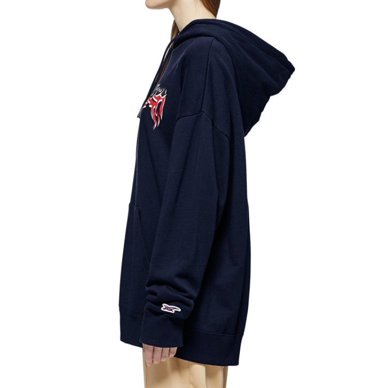 Dark Navy Men's Onitsuka Tiger Hoodie Online India | Y3X-5605