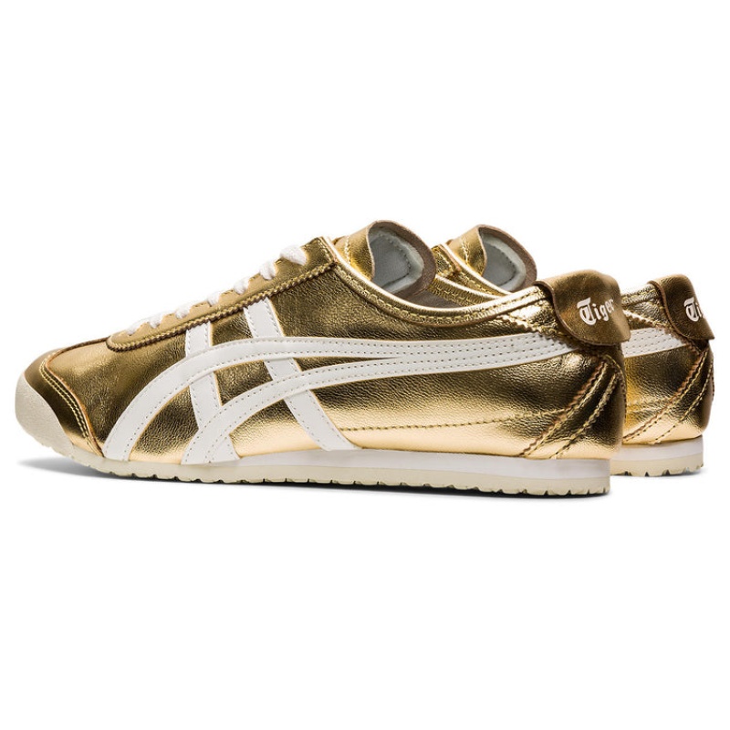 Gold / White Women's Onitsuka Tiger Mexico 66 Online India | S6N-3055