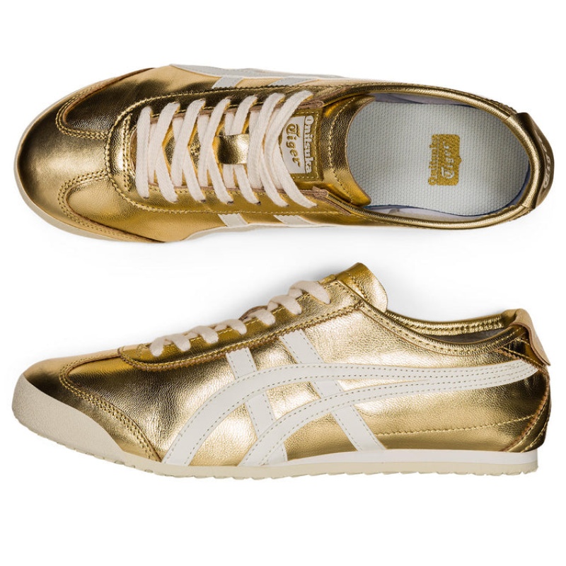 Gold / White Women's Onitsuka Tiger Mexico 66 Online India | S6N-3055