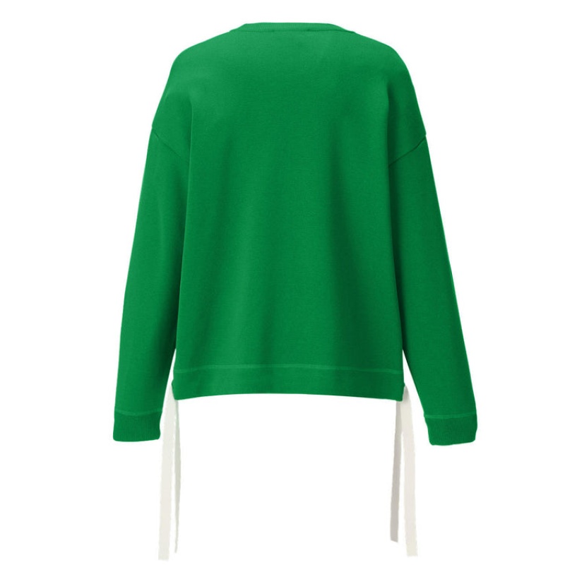 Green Women's Onitsuka Tiger LS Knit Tops Online India | G7P-8202