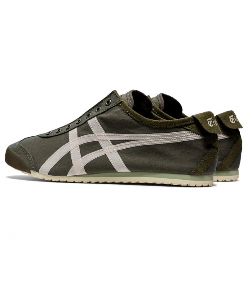 Green / Beige Men's Onitsuka Tiger Mexico 66 Slip-on Online India | Q2N-3746