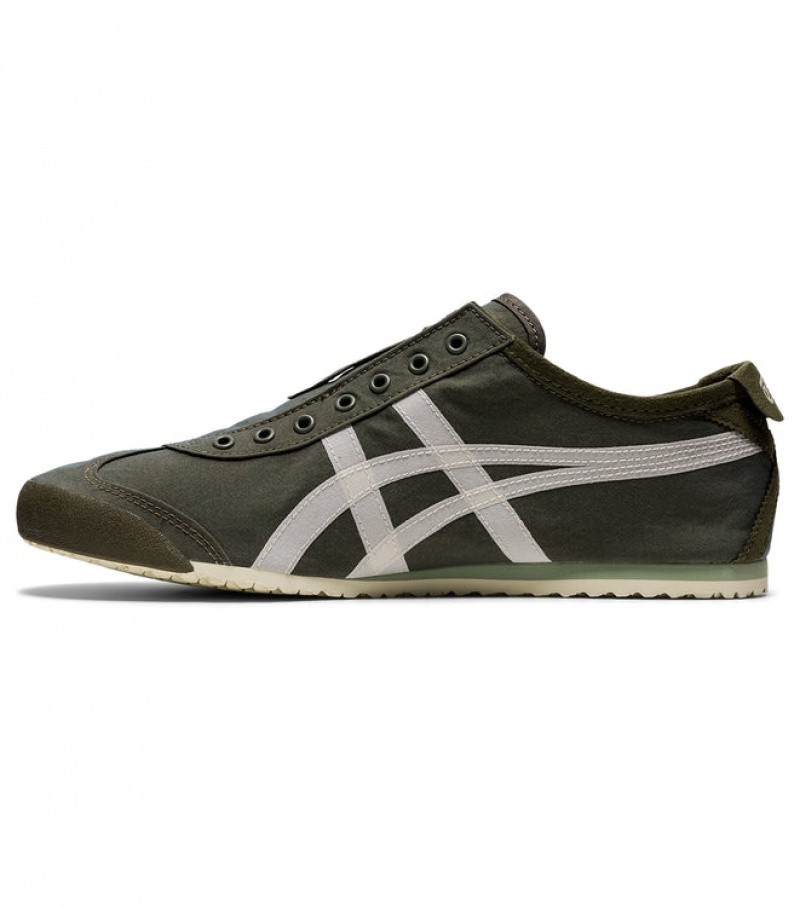 Green / Beige Women's Onitsuka Tiger Mexico 66 Slip-on Online India | A1S-0300