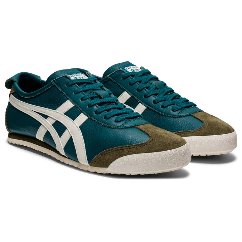 Green / Cream Men's Onitsuka Tiger Mexico 66 Online India | E9H-3610