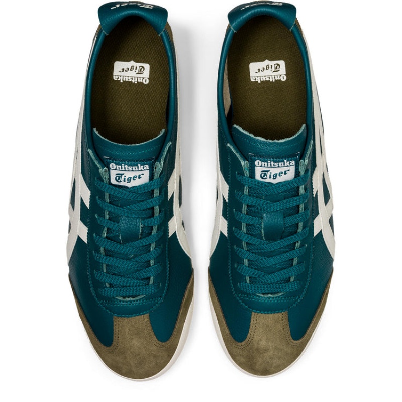 Green / Cream Men's Onitsuka Tiger Mexico 66 Online India | E9H-3610