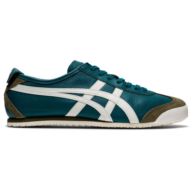 Green / Cream Men\'s Onitsuka Tiger Mexico 66 Online India | E9H-3610