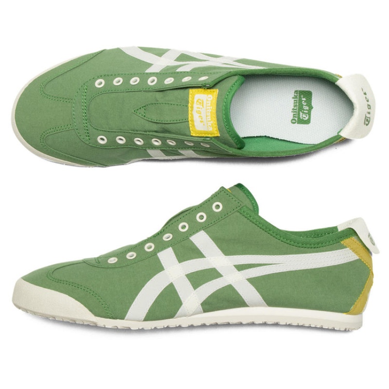 Green / Cream Men's Onitsuka Tiger Mexico 66 Slip-on Online India | S8Q-6339