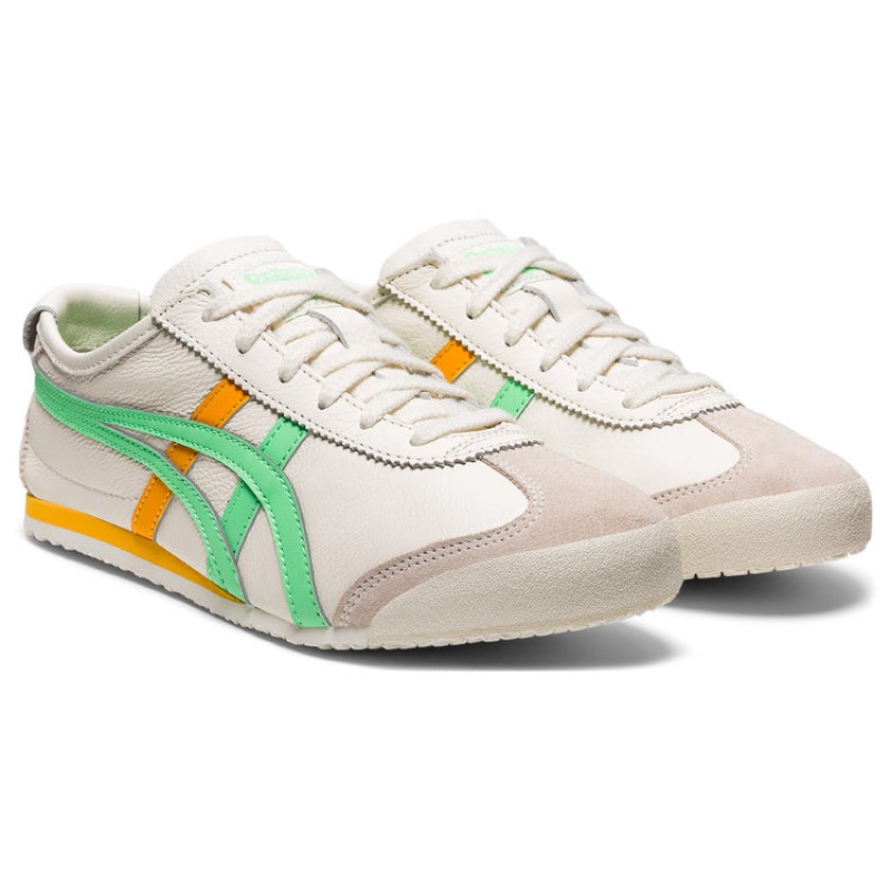 Green / Cream Women's Onitsuka Tiger Mexico 66 Online India | Y3D-6550