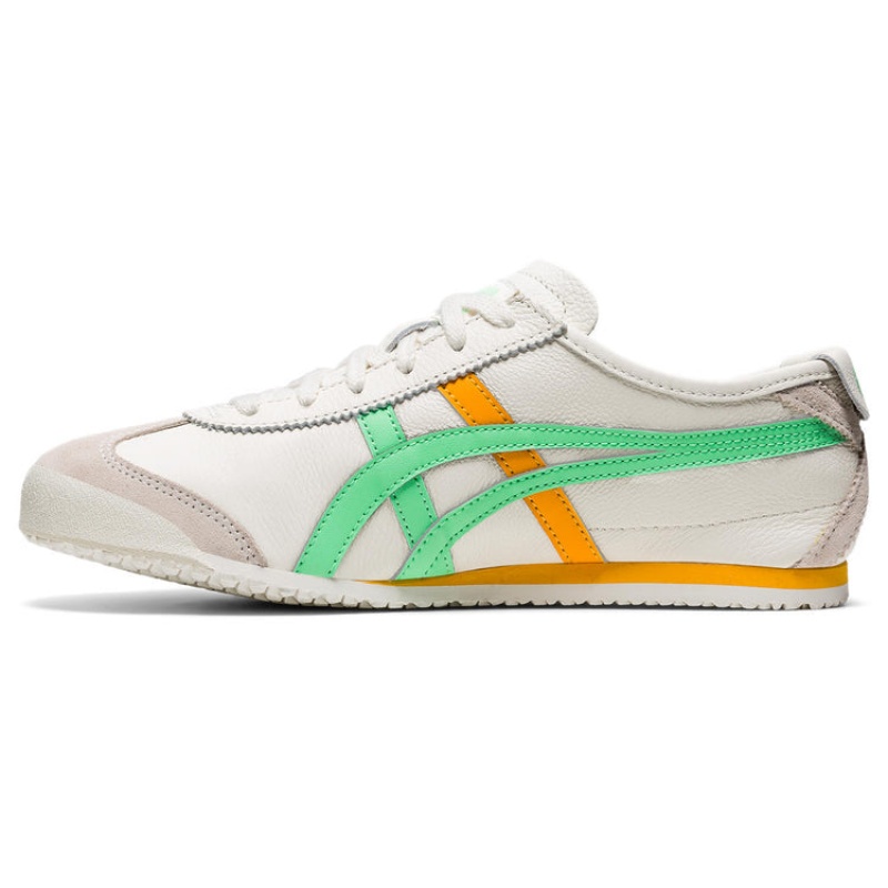 Green / Cream Women's Onitsuka Tiger Mexico 66 Online India | Y3D-6550