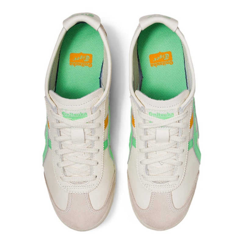 Green / Cream Women's Onitsuka Tiger Mexico 66 Online India | Y3D-6550