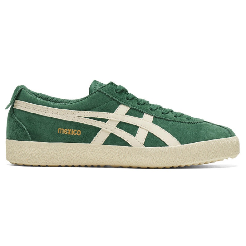 Green / Cream Women\'s Onitsuka Tiger Mexico Delegation Sneakers Online India | X6L-2829