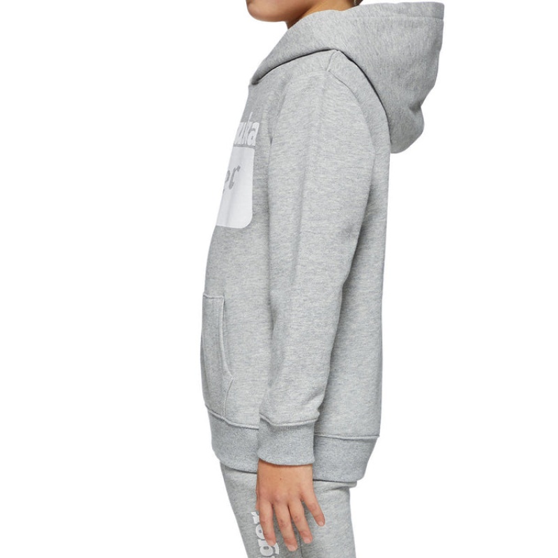 Grey Kids' Onitsuka Tiger Sweat Hoodie Online India | E1I-7431