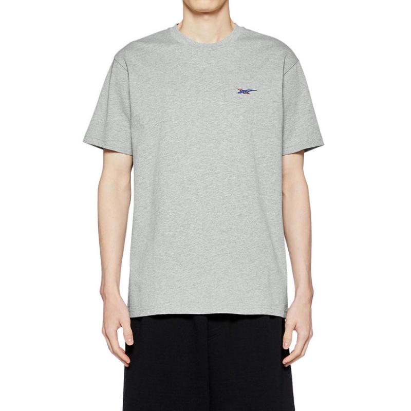 Grey Men's Onitsuka Tiger Graphic T Shirts Online India | T9E-4852