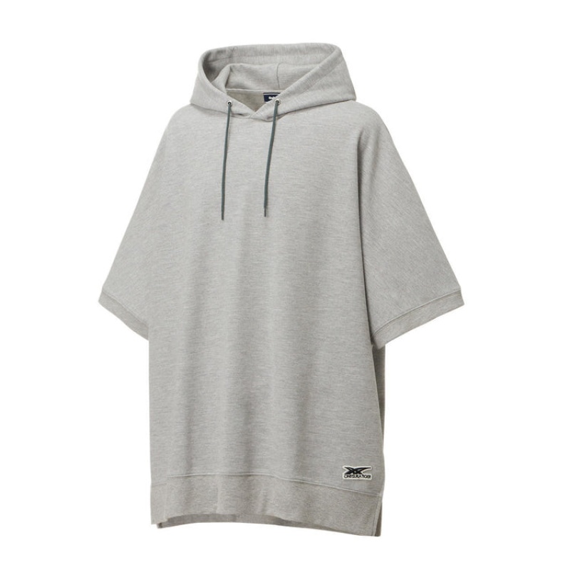 Grey Men's Onitsuka Tiger Hoodie Online India | V0E-6165