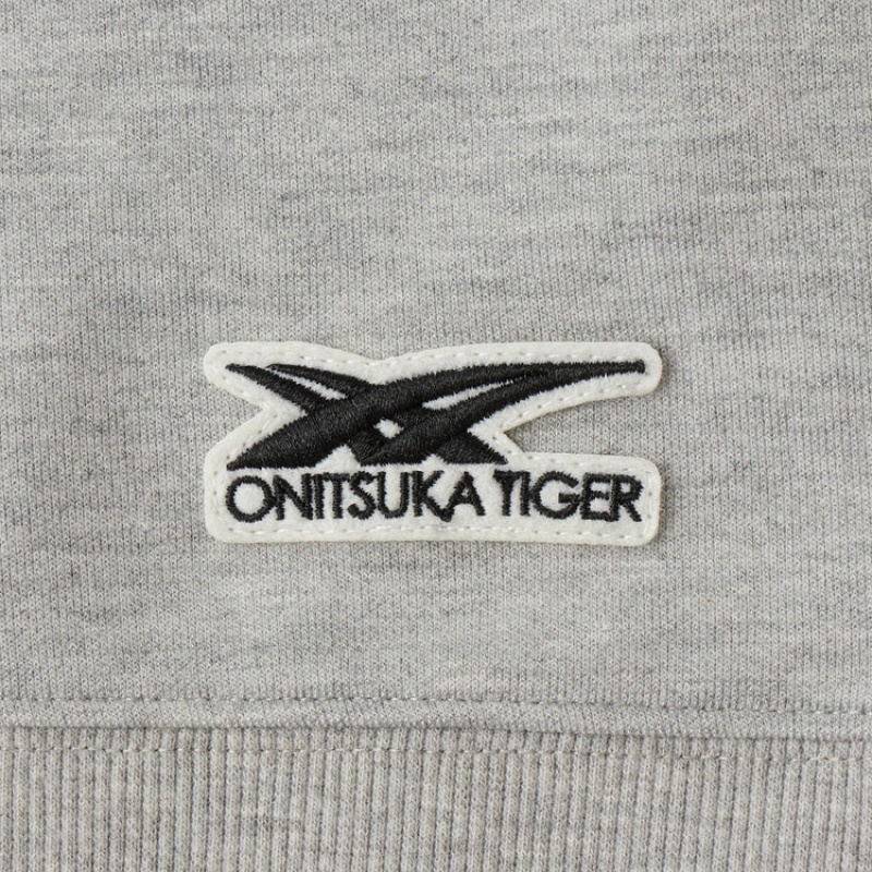 Grey Men's Onitsuka Tiger Hoodie Online India | V0E-6165