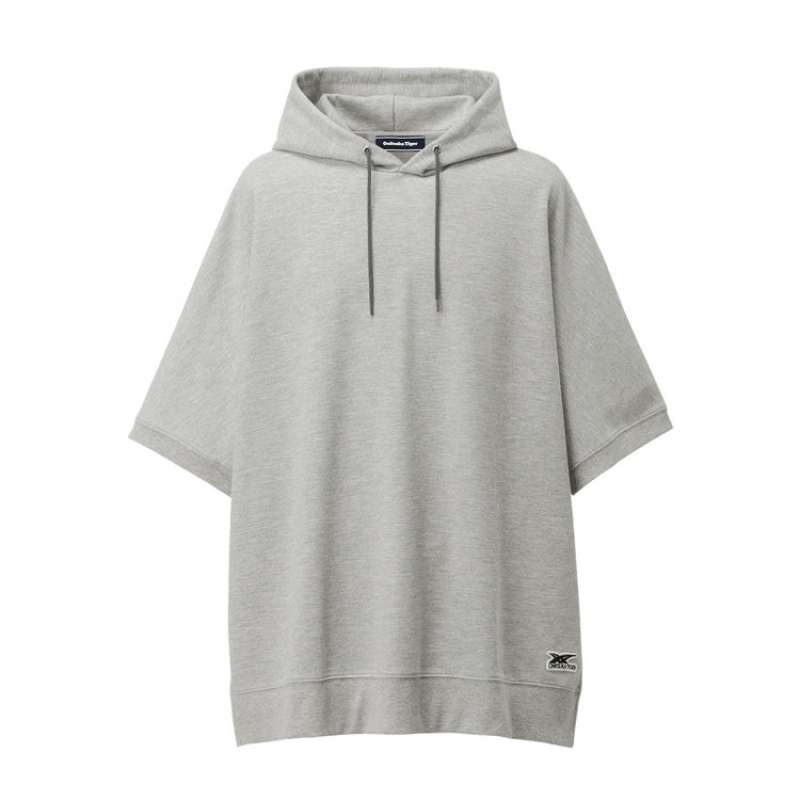 Grey Men\'s Onitsuka Tiger Hoodie Online India | V0E-6165