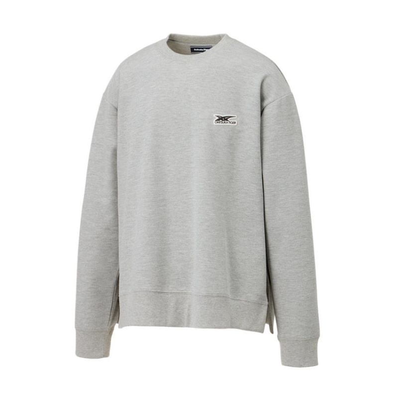 Grey Men's Onitsuka Tiger LS Tops Online India | W8Y-3106