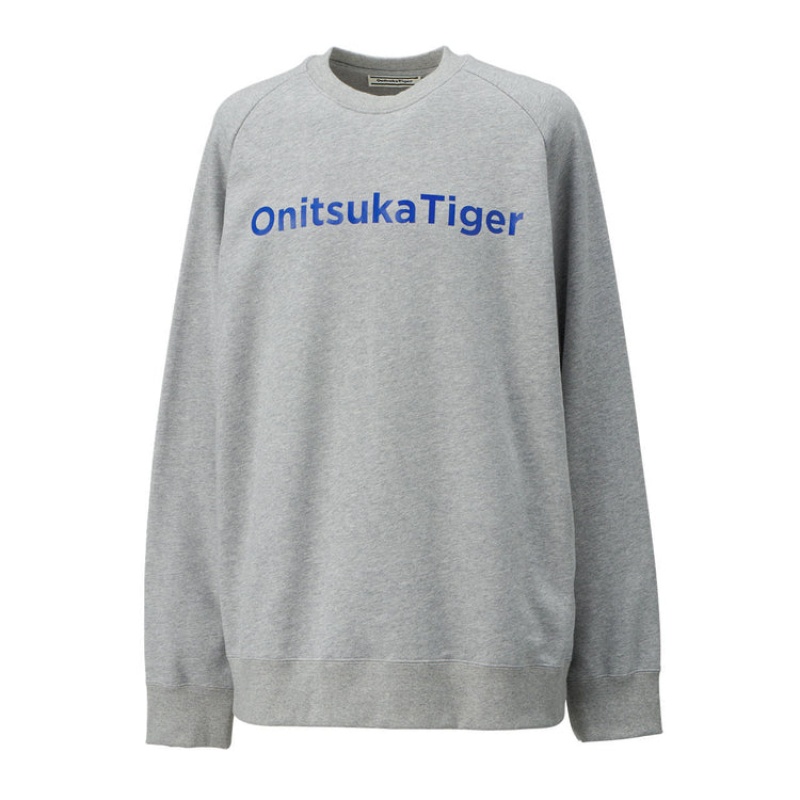 Grey Men's Onitsuka Tiger Sweatshirts Online India | U8K-4255